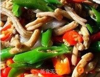 私房辣炒鸭肠的做法步骤:5