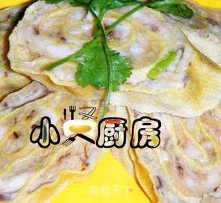 香菇鸡肉干豆腐卷的做法步骤：7