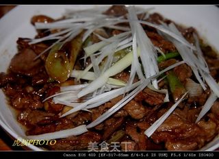 京酱大葱爆羊肉的做法步骤:4