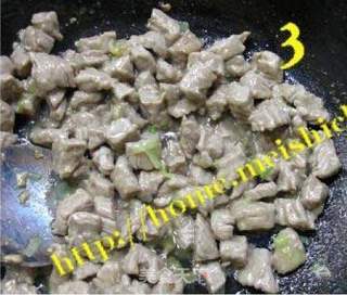 蚝油牛肉粒的做法步骤：3