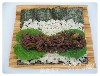 牛肉紫菜包饭的做法步骤:10