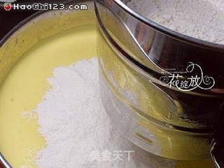 水果花纹蛋糕的做法步骤:7