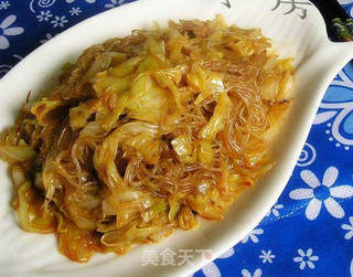 虾油炒粉丝卷心菜的做法步骤:12