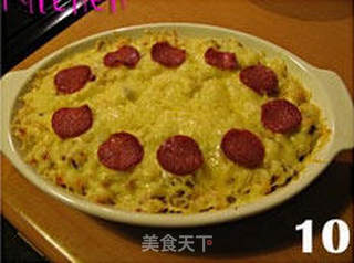 意式蘑菇芝士焗饭的做法步骤:10