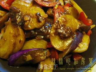 酱炒地三鲜的做法步骤：6