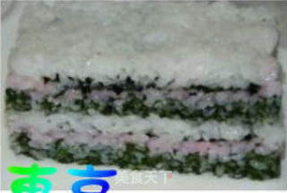 五彩寿司蛋糕的做法步骤：9