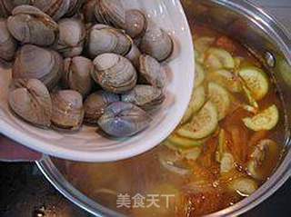 夏日开胃汤“韩式泡菜蛤蜊汤”的做法步骤:9