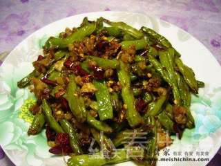 干煸豆角的做法步骤:7