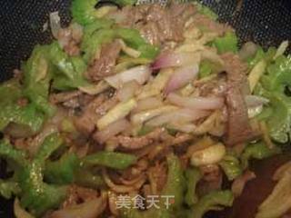 黑椒苦瓜牛柳的做法步骤：14