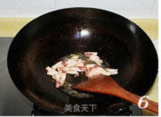 蕨菜炒肉丝的做法步骤:6