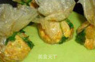 蟹肉腐皮石榴包的做法步骤:7