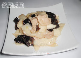 芡汁黑木耳茭白炒肉——乡土小炒的做法步骤:11