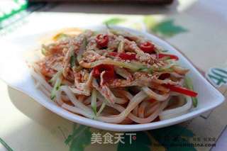 炎炎夏日吃什么?四川传统小吃【鸡丝凉面】的做法步骤:8