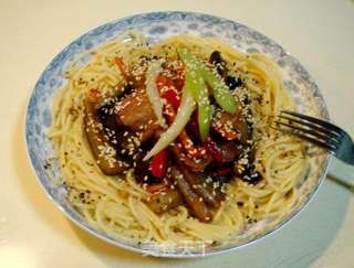 芝麻茄子意面的做法步骤：8
