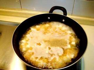 瑶柱豆腐羹的做法步骤:7