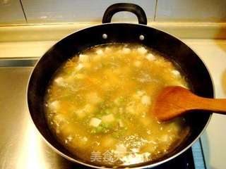 瑶柱豆腐羹的做法步骤:8