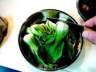 蚝菇扒菜心的做法步骤：2