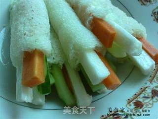 竹荪三色棒的做法步骤:2