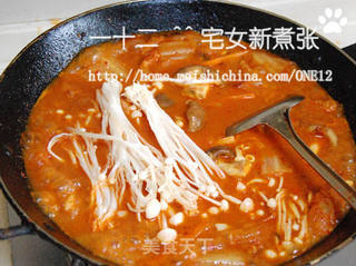 韩式泡菜锅的做法步骤:17