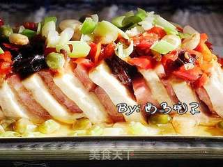 剁椒火腿豆腐的做法步骤:14