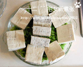 剁椒蒸毛豆臭豆腐的做法步骤:5