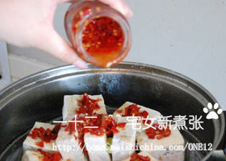 剁椒蒸毛豆臭豆腐的做法步骤:7