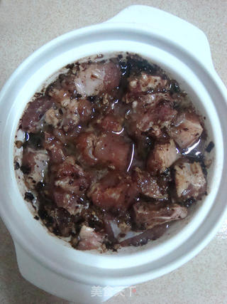 豉香黄豆排骨盅的做法步骤:7