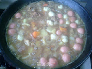 咖喱丸子鸡肉饭的做法步骤：5