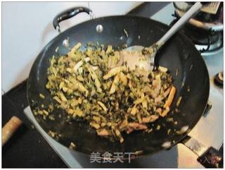 笋丝雪菜炒香干肉丝(徽菜做法)的做法步骤:6