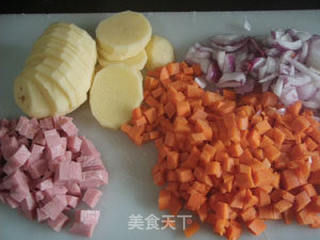 奶油咖喱杂烩饭的做法步骤：3