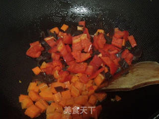 蚝油杂蔬炒饭的做法步骤：7