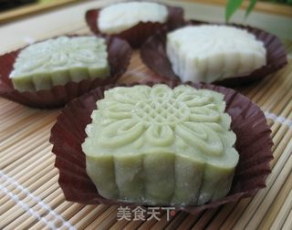 抹茶双色冰皮月饼的做法步骤:24