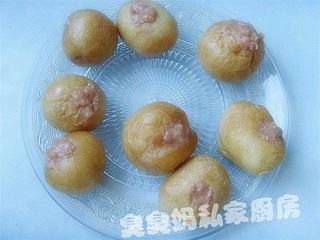 油面筋塞肉的做法步骤:4