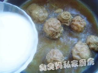 油面筋塞肉的做法步骤:8