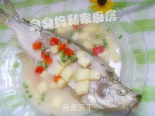 白汁鳜鱼的做法步骤:10