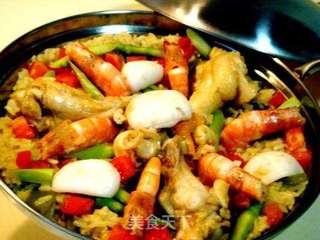 西班牙海鲜锅仔饭的做法步骤:19