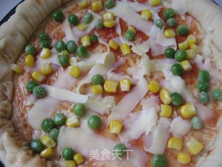海鲜火腿批萨的做法步骤:5