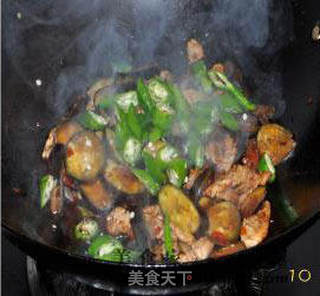 茄子炒肉片的做法步骤:10