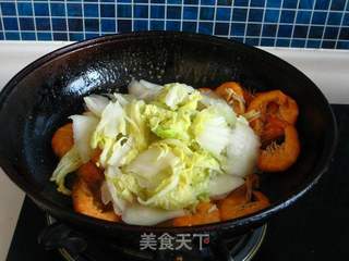大虾烧白菜的做法步骤:9