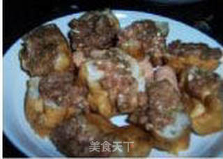 红烧油条酿肉的做法步骤:4