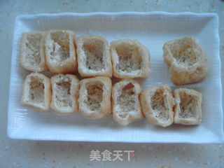 豆腐雕鱼彩蔬盅的做法步骤:5