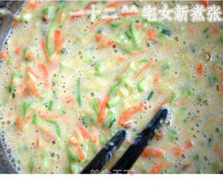 彩色蔬菜蛋饼的做法步骤:7