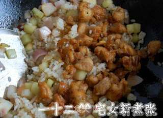 洋葱鸡丁芝士炒饭的做法步骤：10
