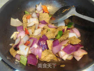 杂菜焖花生素肉的做法步骤：7
