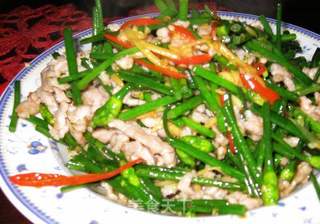 韭菜花炒肉丝的做法步骤：6