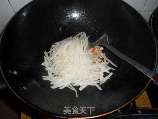 白萝卜炒牛肉的做法步骤:8