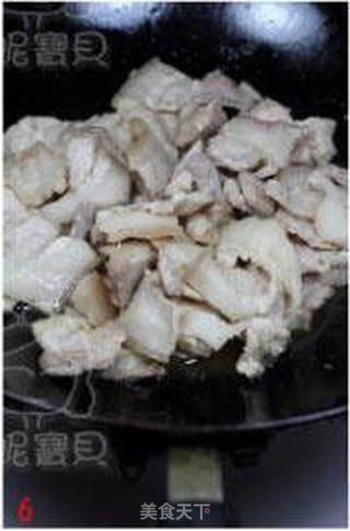 干豇豆蒜苗回锅肉的做法步骤:6