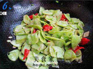 清炒梅豆的做法步骤:6