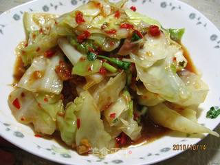 剁椒蒸包菜的做法步骤:6