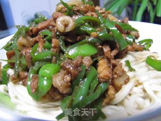 青椒肉丝面的做法步骤:14